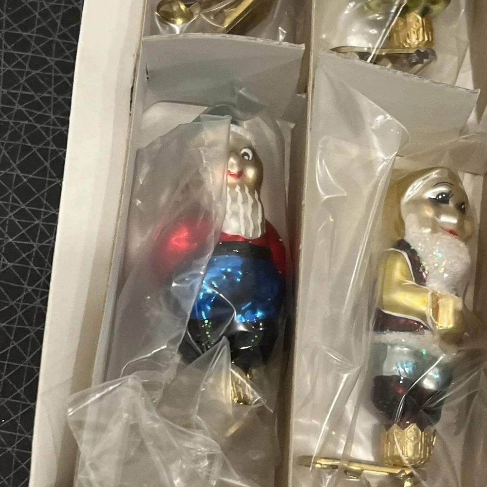 Vtg Christopher Radko Rare‎ 1995 And Snowy Make 8 Ornament, 7 Dwarves Snow White